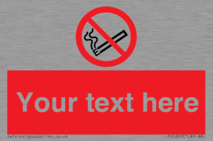 Custom No E-cigarettes / Vaping Sign